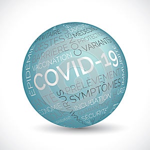 French covid 19 theme sphere