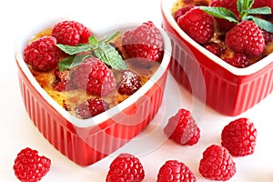 French creme brulee dessert