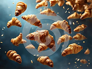 french croissants falling