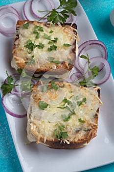 French croque monsieur sandwich