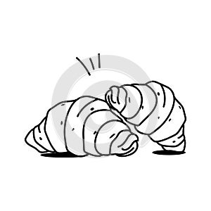 French cuisine, croissant vector design, breakfast, bakery icon
