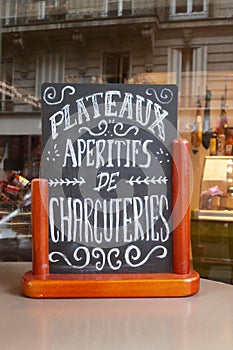 French delicatescen writing slate
