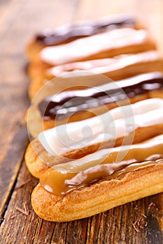 French dessert eclair