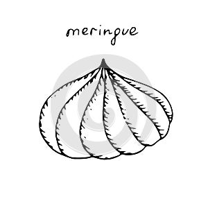 French dessert eclair, hand drawing