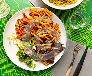 French dish, grilled lamb ribs