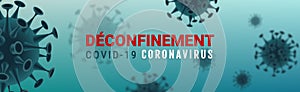 French end containment on May 11, coronavirus banner concept