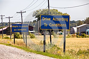 French, English Information road signs