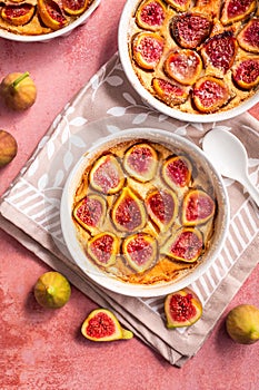 French fig clafoutis with almond, glutenfree dessert