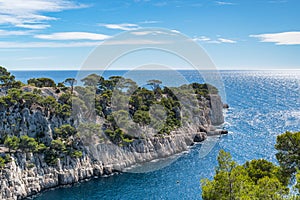 French fjords, Calanques national park, Calanque d En Vau bay, Cassis, azure coast of Provence