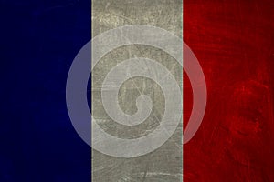 The French flag background. Vintage square flag of  France