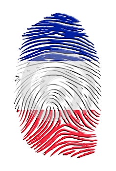 French Flag Finger Print