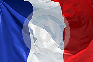French flag floating in the wind