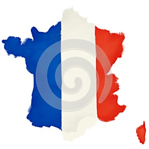 French flag shaped as france