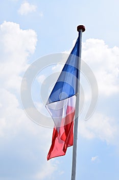 French flag in the wind