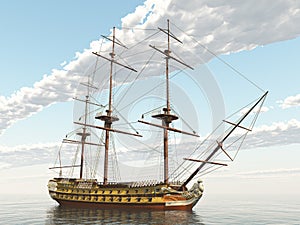 French flagship Superbe (1784)