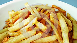 French fries, chips collateral fat highest calorie and sodium, f