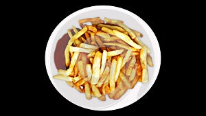 French fries, chips collateral fat highest calorie and sodium, f