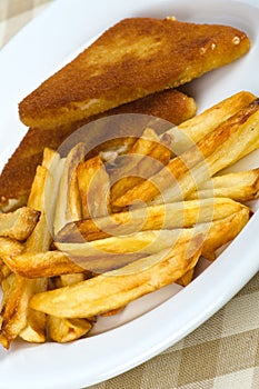 French fries with fried chesse
