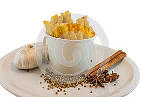 French fries and heab