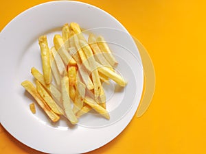 French fries, Heap of long french fries on plate