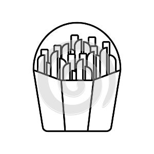 French fries isolated icon vector illustration design