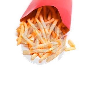 French Fries Isolated on a White Background