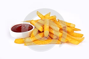 French fries with ketchup