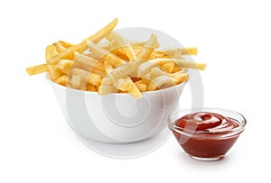 French fries with ketchup