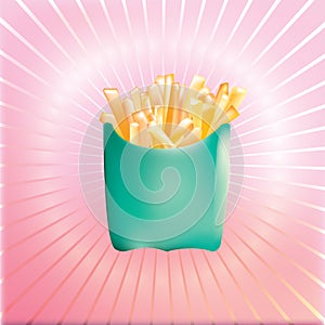 french fries packet. Vector illustration decorative design