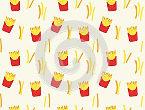 French fries pattern background