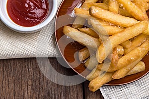 The french fries are placed in a cup