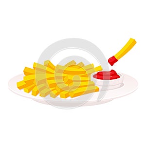French fries on plate photo
