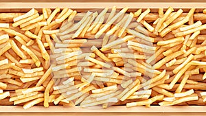 French fries or potato chips with Salted and ketchup. Yummy french fries in a paper cup with tasty. potato fry on white background