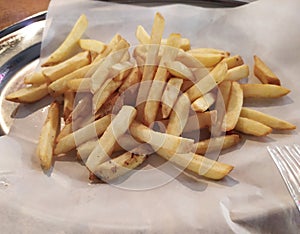 French fries potato in a dish