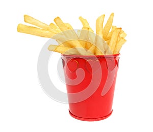 French fries potatoes in red box with hearts