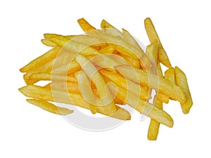 French fries totatoes isolated white background