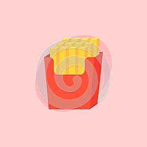 French Fries vector icon. Delicious looking fast food