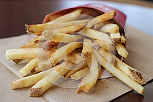 French fries at a Wendyâ€™s restaurant.
