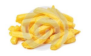 French fries on white background