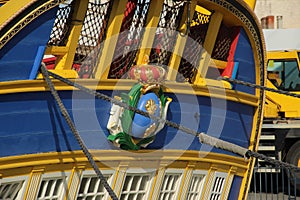 The French frigate Hermione, a reproduction of the 1779 original