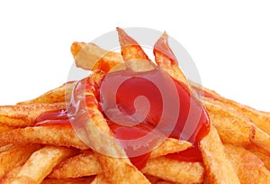 French fry with tomato sauce