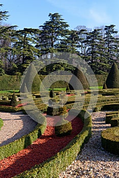 French garden in the  public park of Sceaux