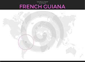 French Guiana Location Map