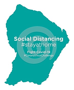 French Guiana map with Social Distancing #stayathome tag