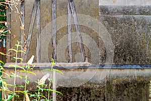 French half-timbering texture background stock photo, Hay, History, House, Ancient building