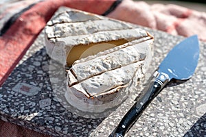 French heartshaped neufchatel cow cheese, NeufchÃ¢tel-en-Bray, Normandy, France