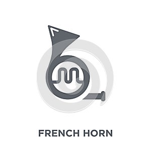 French horn icon from Music collection.
