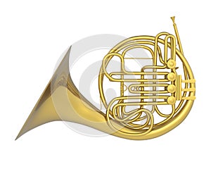 French Horn Isolated