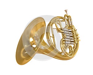 French Horn Isolated