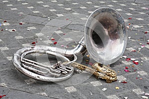 French horn and saxophone